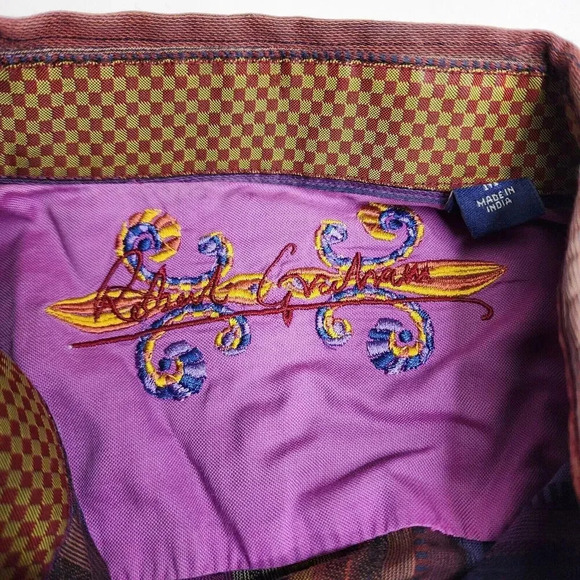 Robert Graham Multicolor Flip Cuff Collar Button Shirt Men's Size Small - Picture 4 of 10